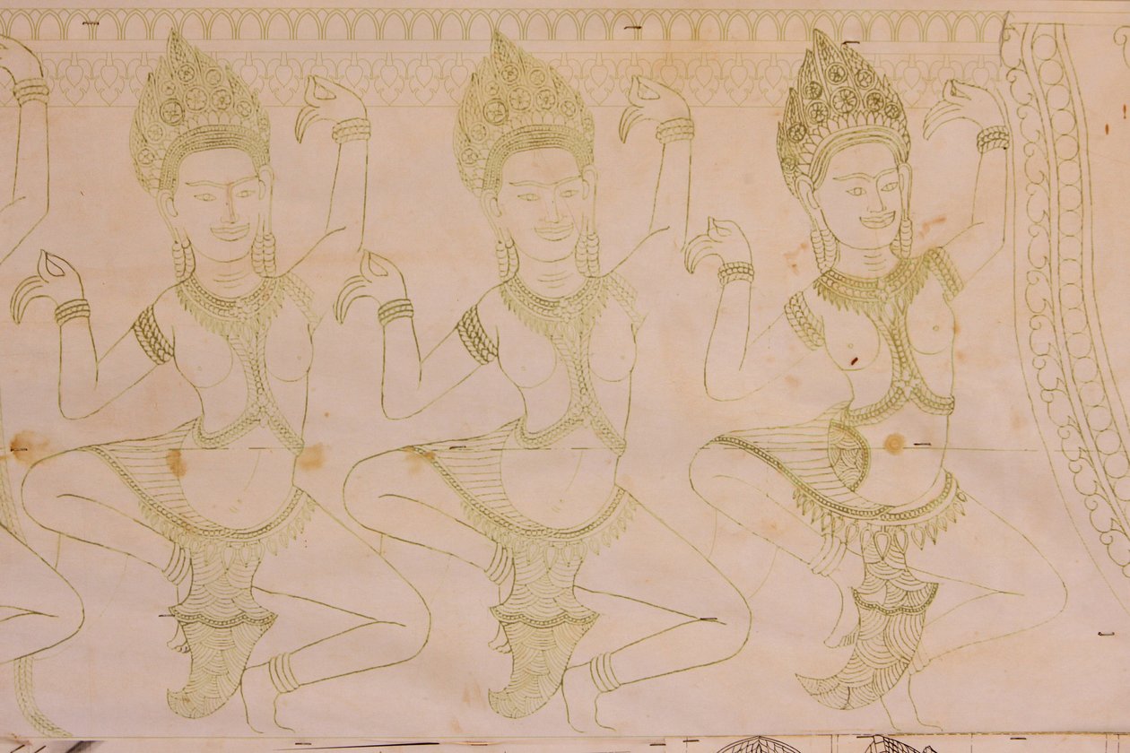 Kresba Apsara, Siem Reap, Kambodža od Unbekannt