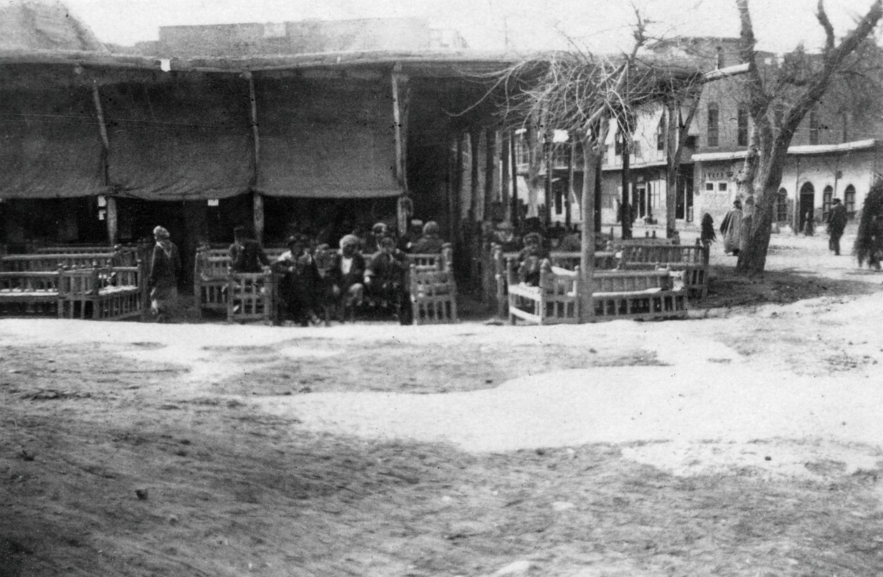 Arabská kavárna, Bagdád, Mezopotámie, WWI, 1918 od Unbekannt