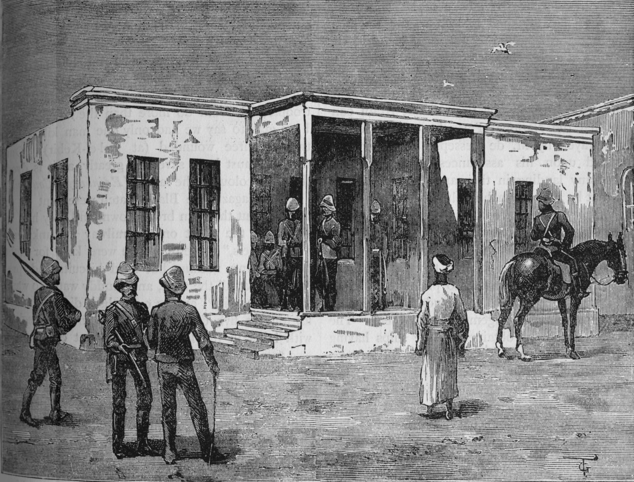 Vězení Arabis v kasárnách Abbassieh, c1882 od Unbekannt