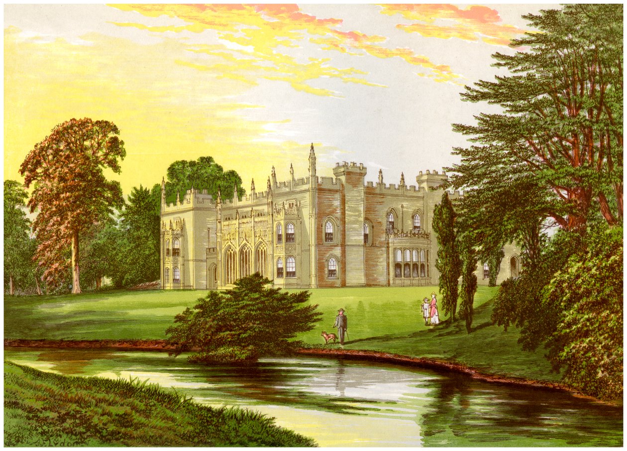 Arbury Hall, Warwickshire, domov rodiny Newdegate, c1880 od Unbekannt