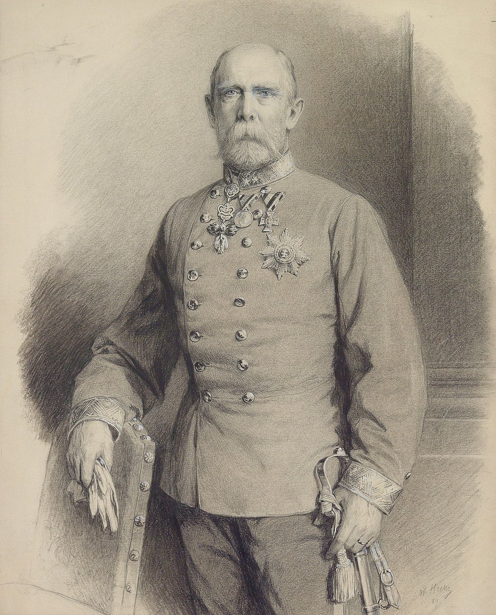 Arcivévoda Karl Ludwig Rakouský 1833-1896, 1889. od Unbekannt