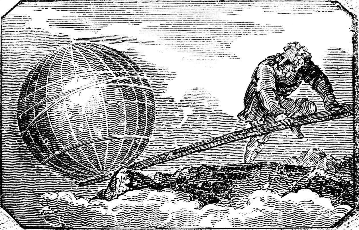 Archimedes c287-212 př.nl, starověký řecký matematik a vynálezce, 1824 od Unbekannt