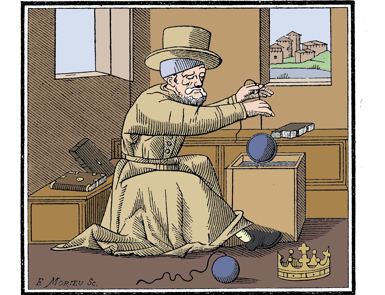 Archimedes c287-212 př.nl, starověký řecký matematik a vynálezce, 1866 od Unbekannt