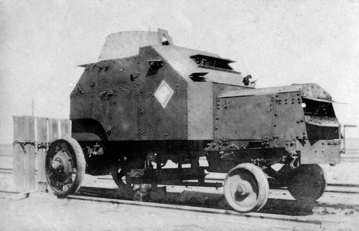 Obrněný vůz na kolejích, Bagdád, Irák, 1917-1919 od Unbekannt