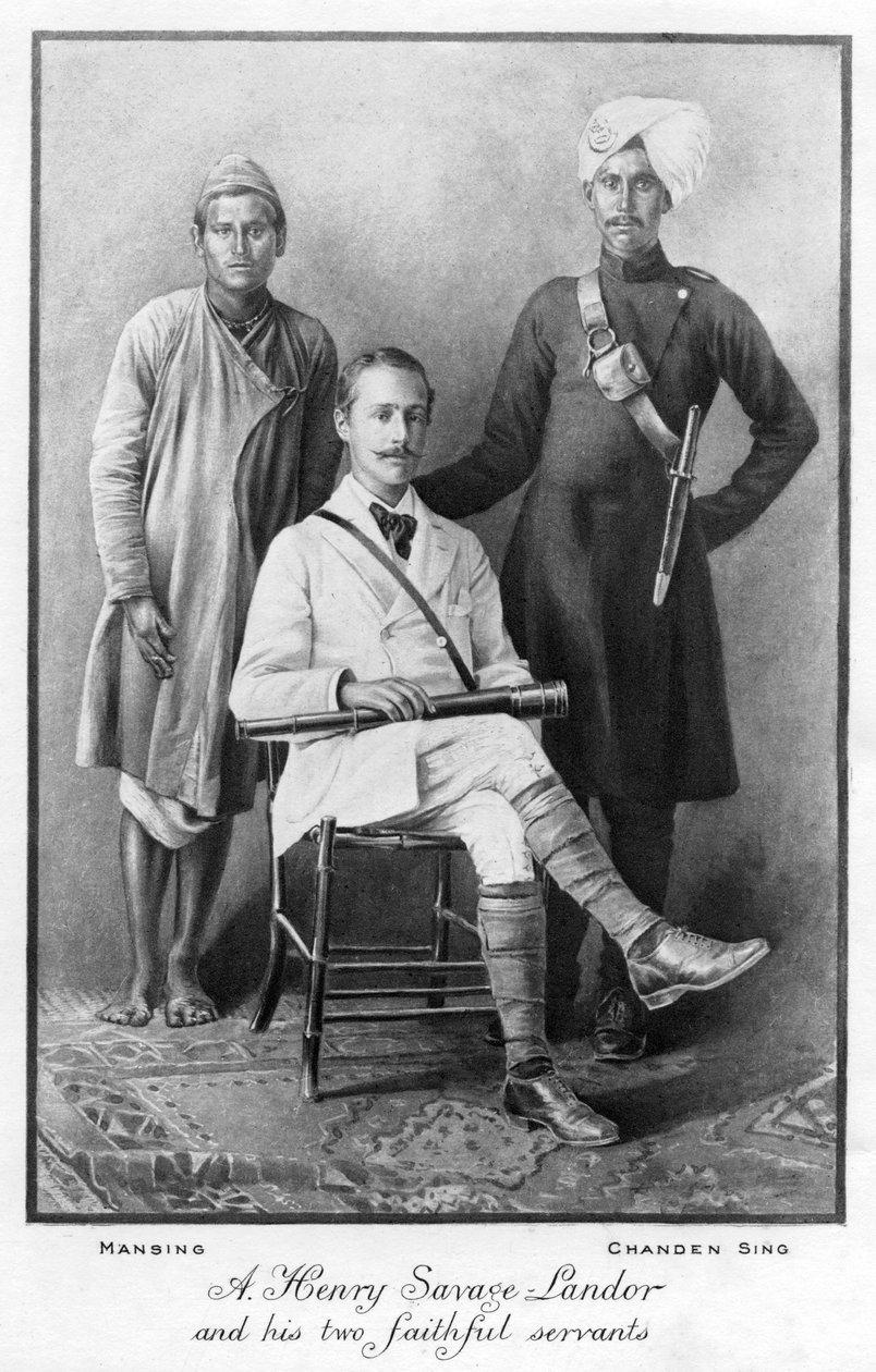 Arnold Henry Savage Landor 1865-1924 a jeho dva věrní služebníci, 1898 od Unbekannt