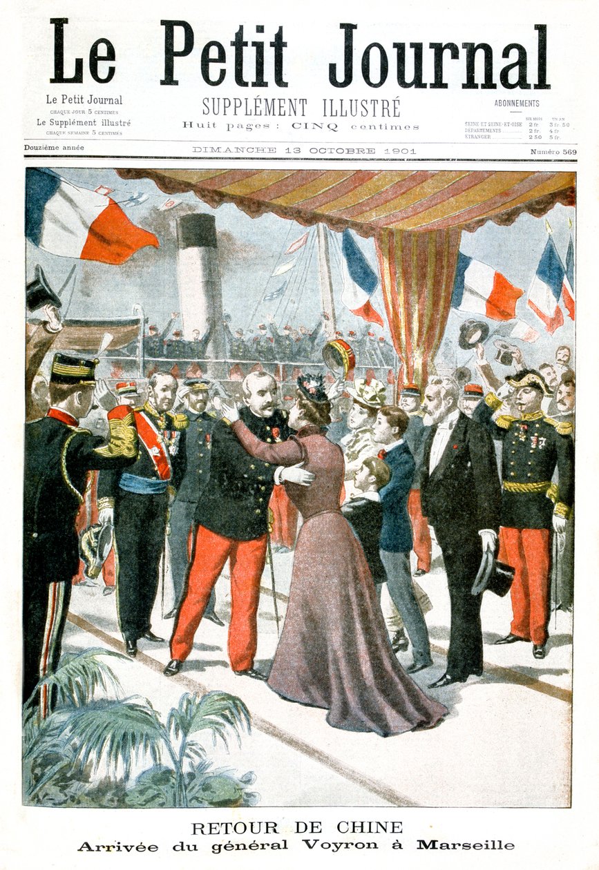 Příjezd generála Voyrona do Marseille po jeho návratu z Číny, 1901 od Unbekannt