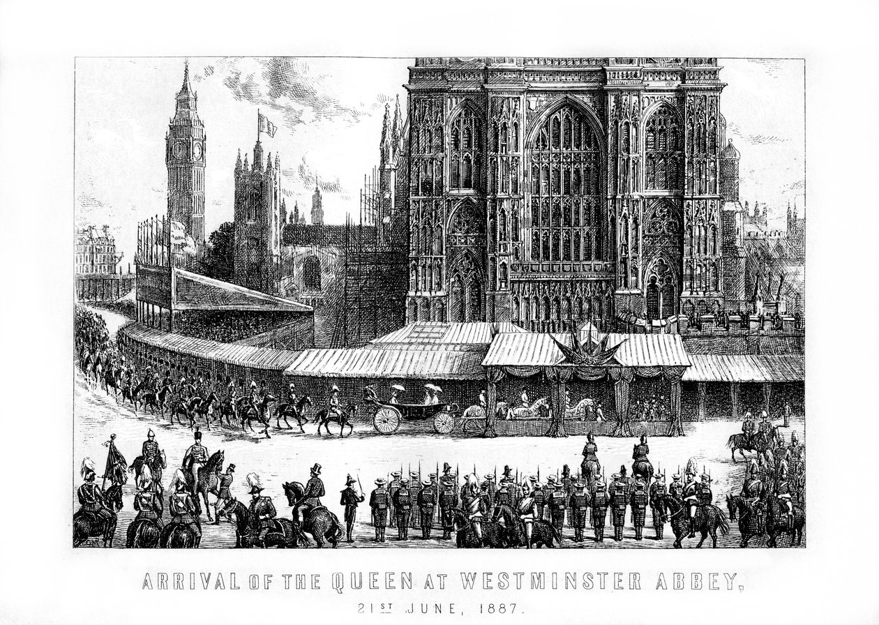 Příjezd královny do Westminster Abbey, Londýn, 21. června 1887, 1889 od Unbekannt