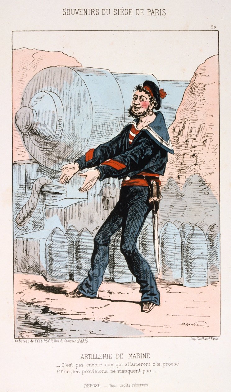 Marine Artillery, obležení Paříže, francouzsko-pruská válka, 1870-1871. od Unbekannt