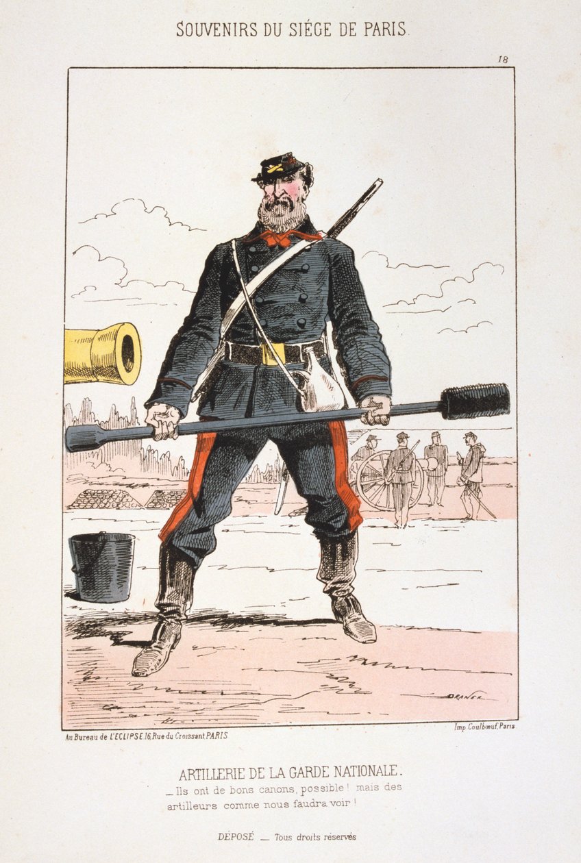 Dělostřelectvo Národní gardy, obléhání Paříže, 1870-1871 od Unbekannt