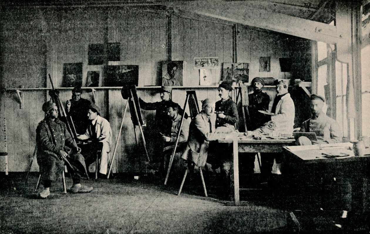 Artist Prisoners of War v jejich studiu v Giessen, c1916 od Unbekannt