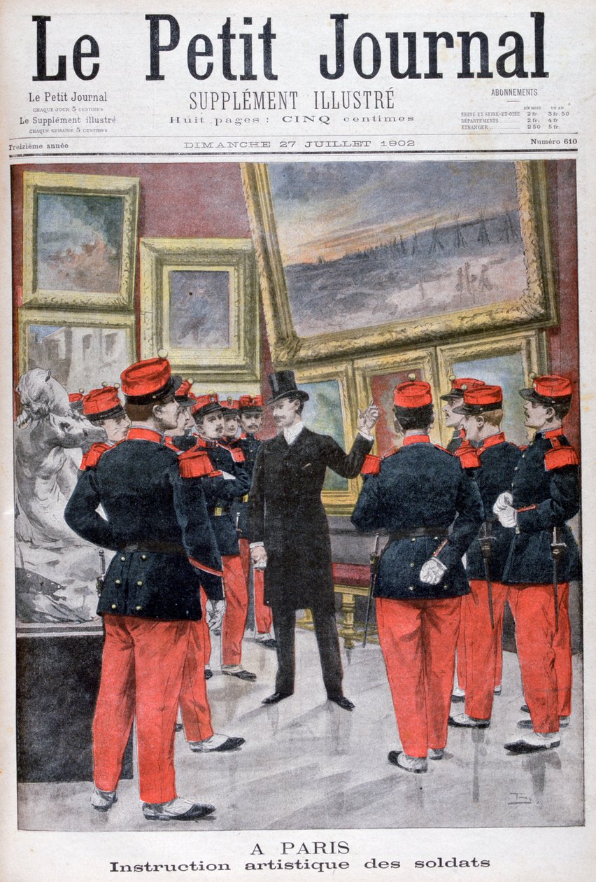 Umělecká výuka francouzských vojáků na Salonu, Paříž, 1902 od Unbekannt