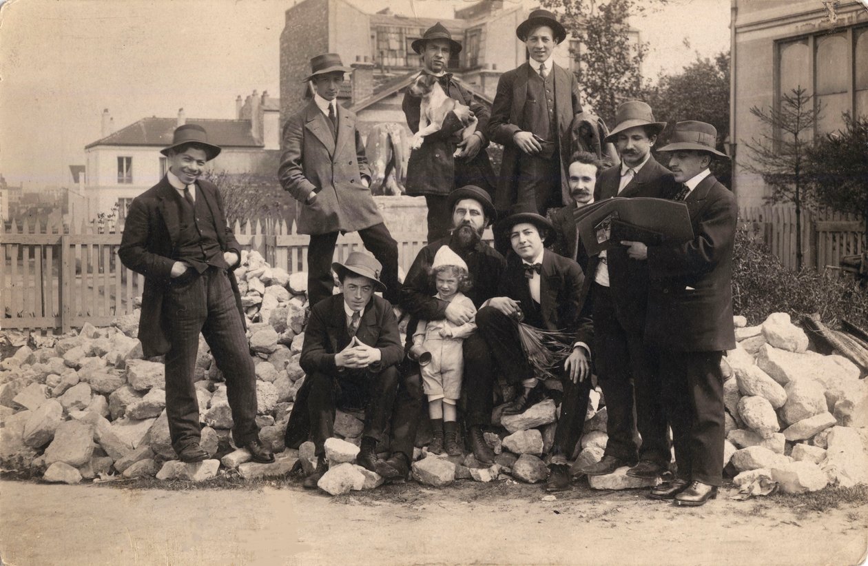 Umělci před La Ruche, Montparnasse, 1914. od Unbekannt