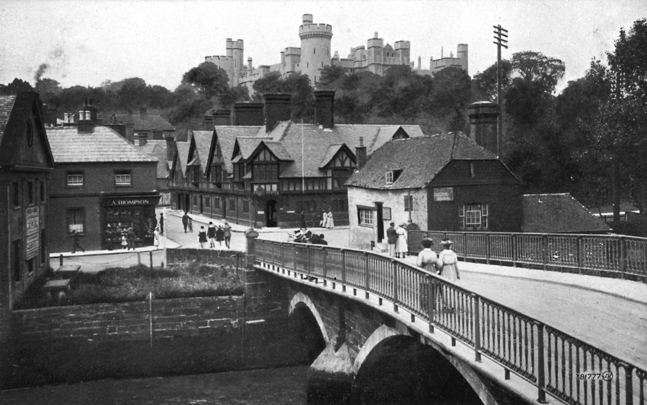 Hrad a most Arundel, Arundel, Západní Sussex, 1900-1920 od Unbekannt