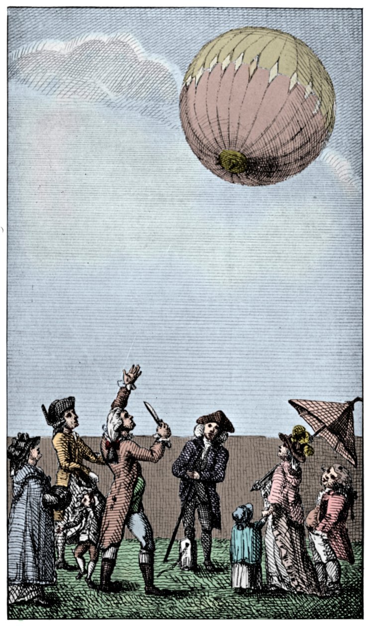 Vzestup balónu Montgolfier, konec 18. století, 1910. od Unbekannt