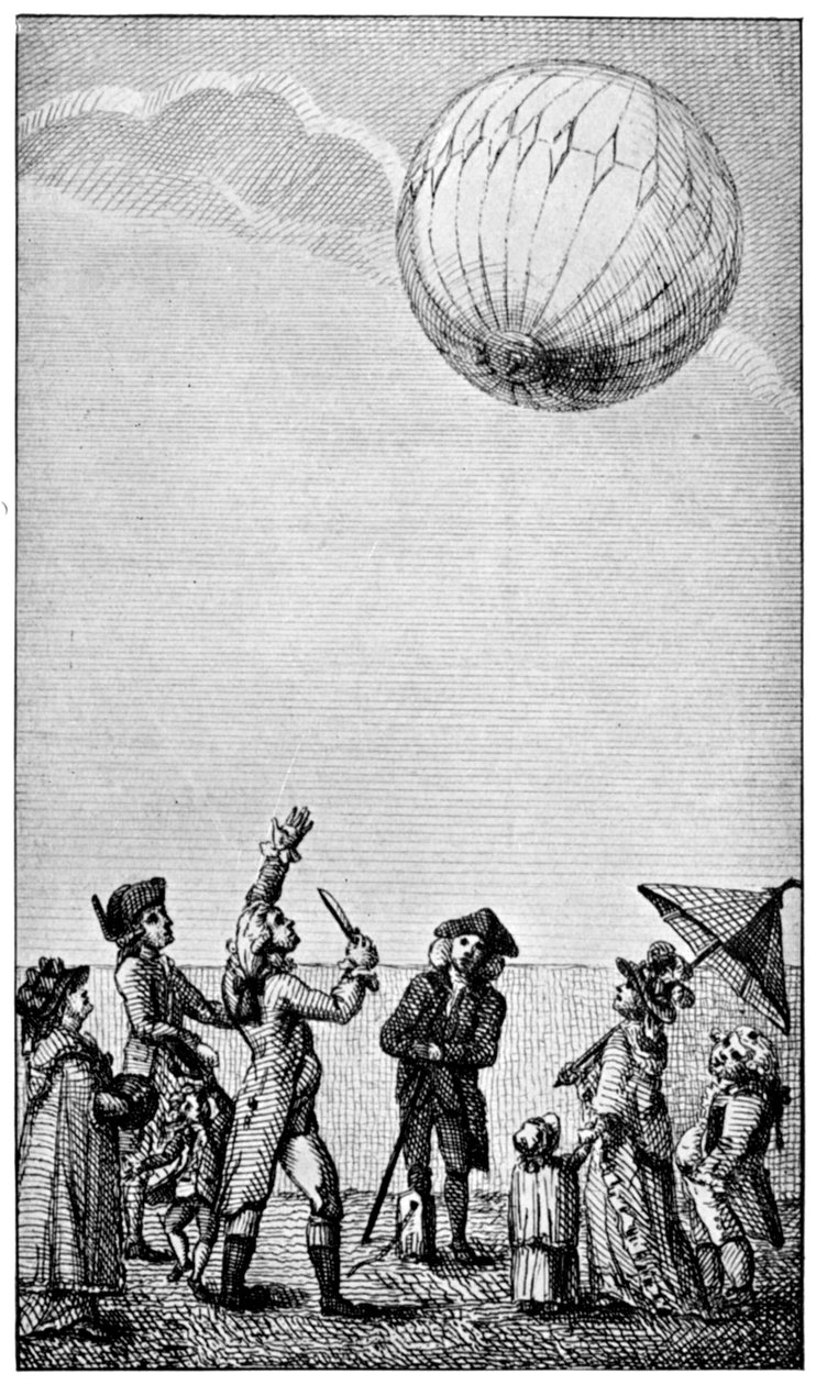 Vzestup balónu Montgolfier, konec 18. století, 1910 od Unbekannt