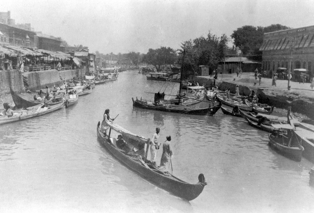 Ashar Creek, Basra, Irák, 1917 od Unbekannt