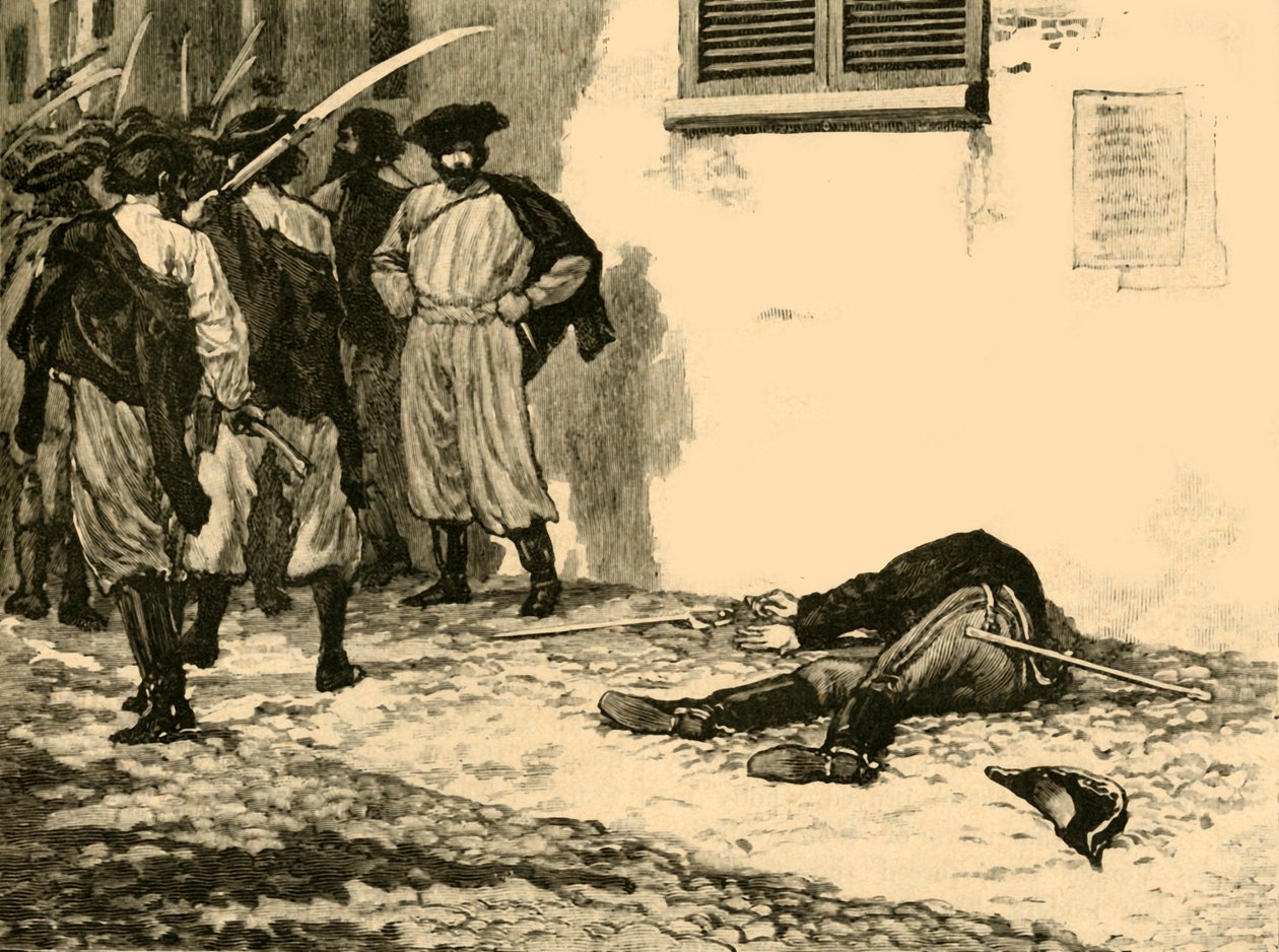 Atentát na hraběte Franze Philippa von Lamberg, Budapešť, Maďarsko, 1848 c1890. od Unbekannt