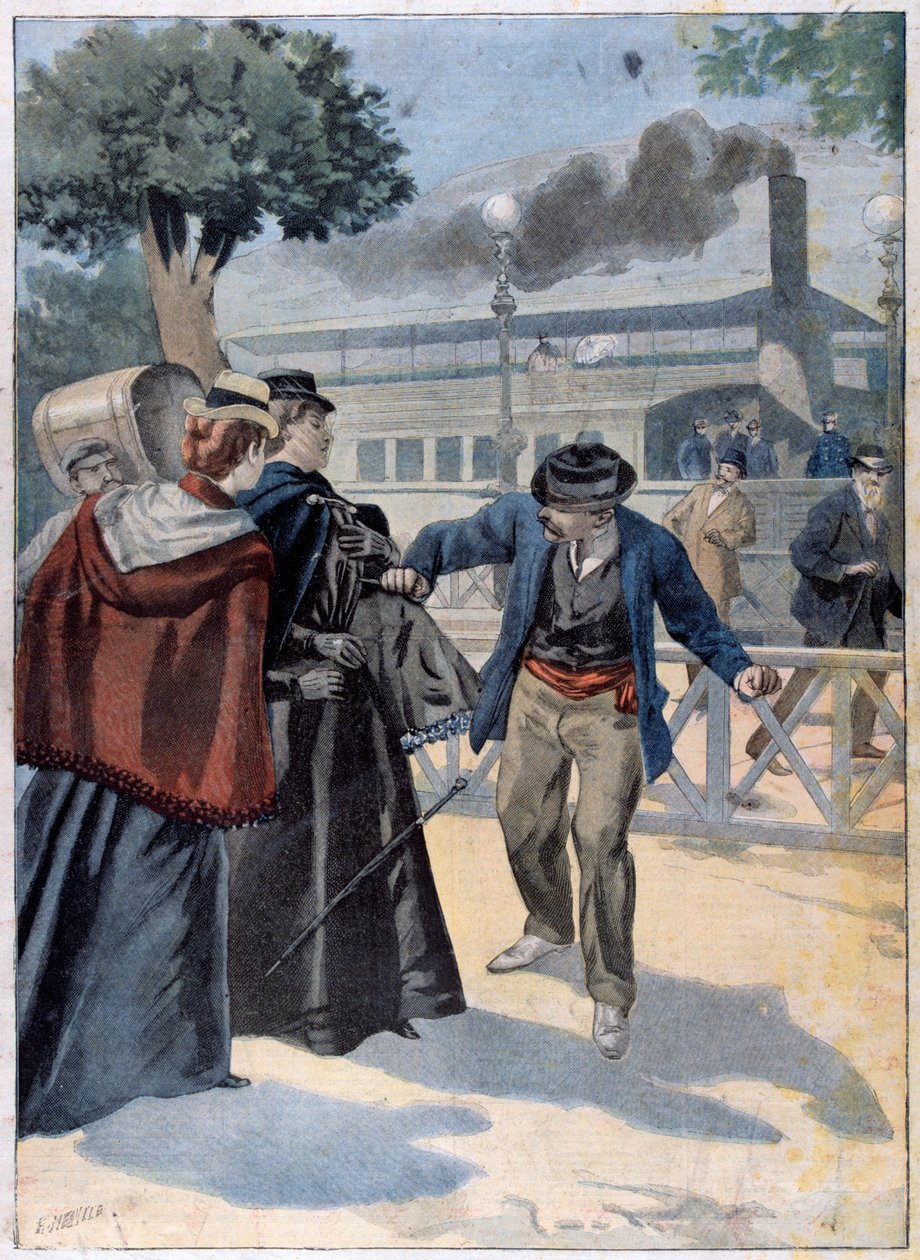 Atentát na Alžbětu Bavorskou Luigi Lucheni, 1898 od Unbekannt