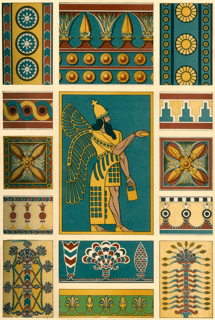 Asyrská dekorace, 1898. od Unbekannt