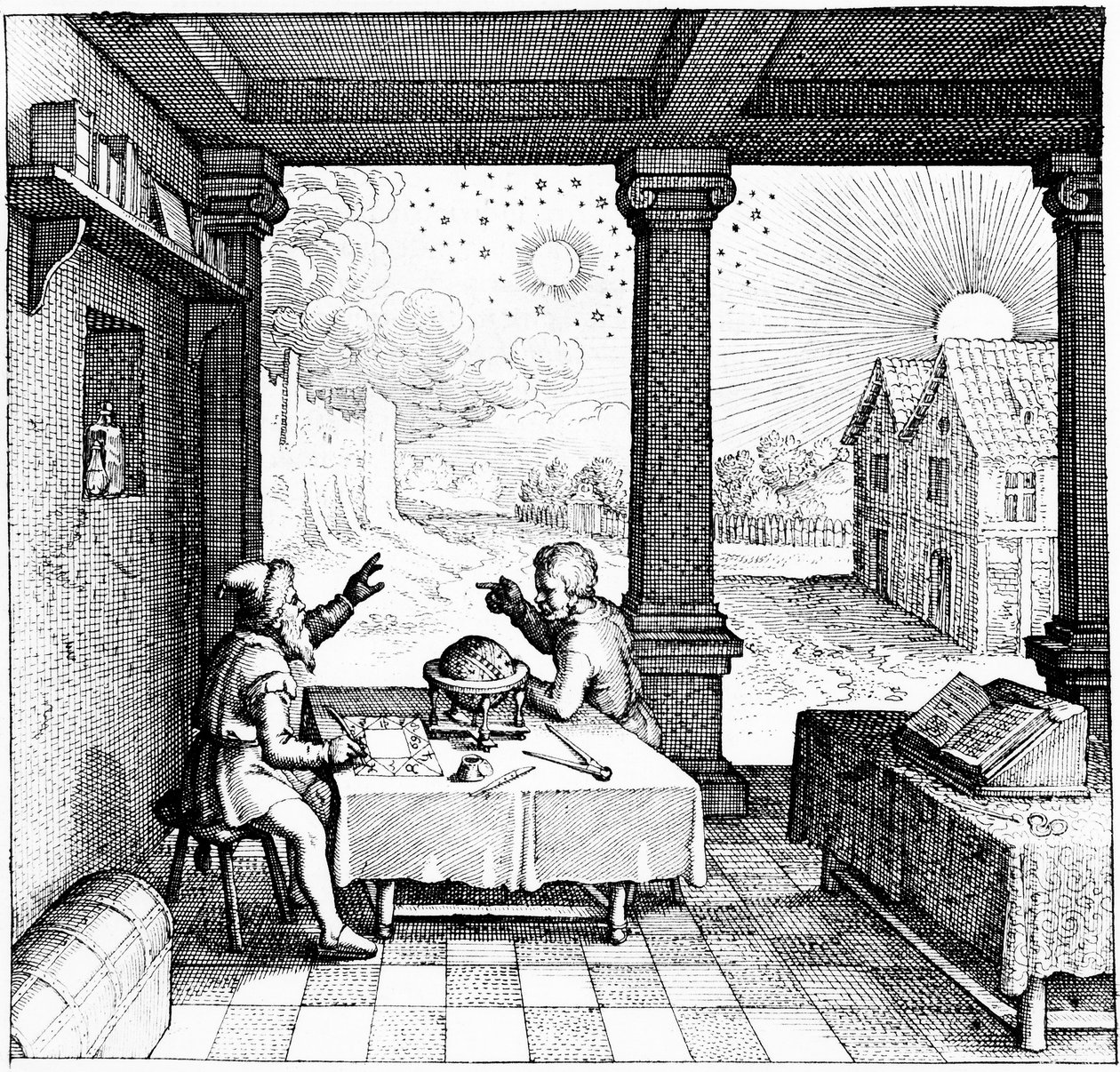 Astrologové připravující horoskop, 1617-1619 od Unbekannt