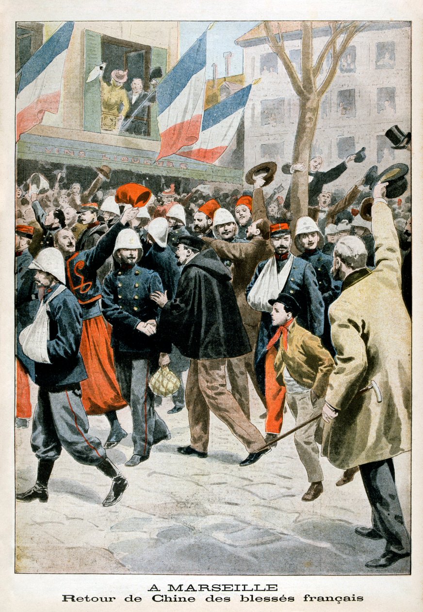 V Marseille, Návrat raněných francouzských vojáků z Číny, 1901 od Unbekannt