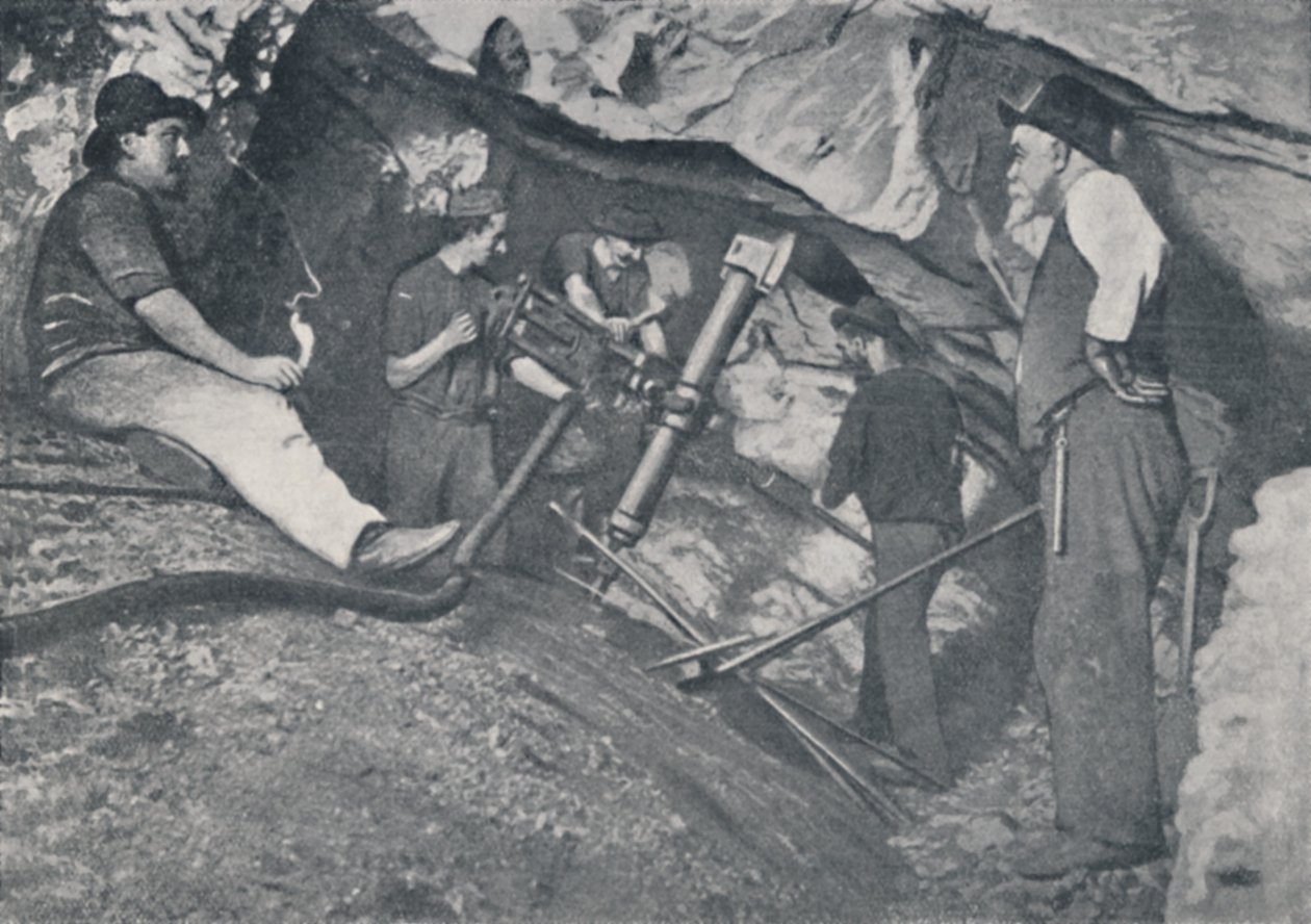 Při práci ve viktoriánském zlatém dole, 1923. od Unbekannt