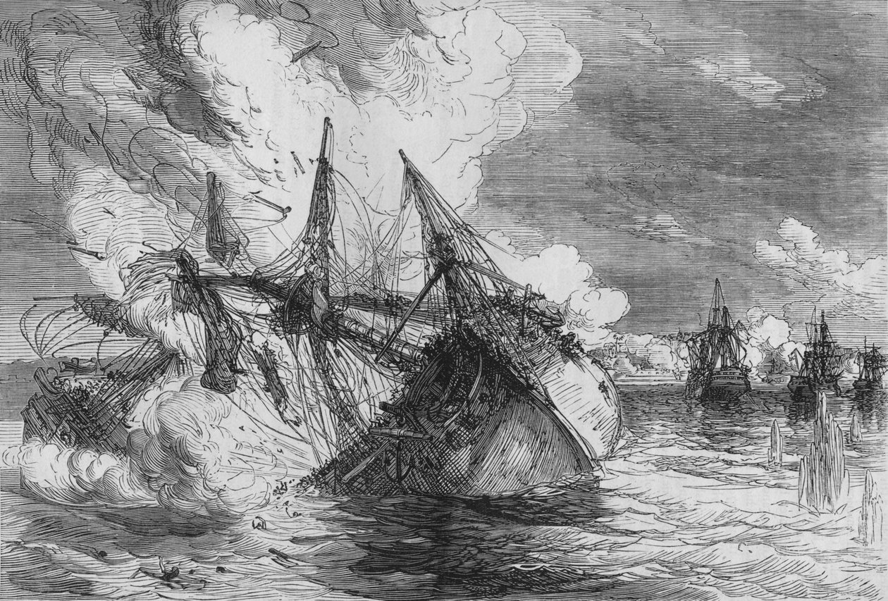 Útok na Nova Colonia, c1880 od Unbekannt