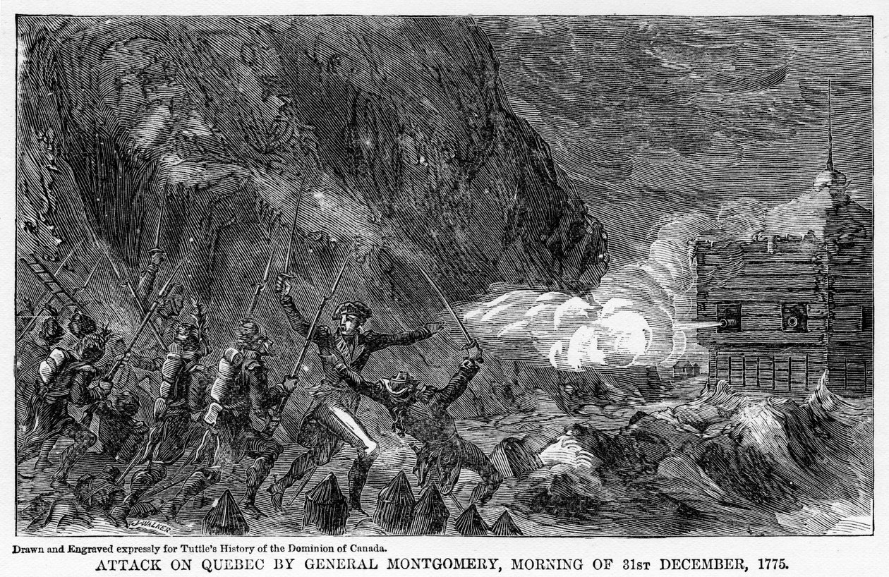 Útok na Quebec generálem Montgomerym, ráno 31. prosince 1755, 1877 od Unbekannt