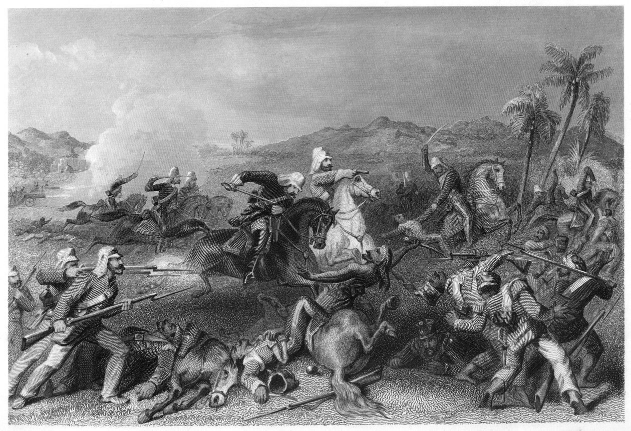 Útok na vzbouřence Sealkote od generála Nicholsona Nepravidelná jízda, 1857, c1860 od Unbekannt