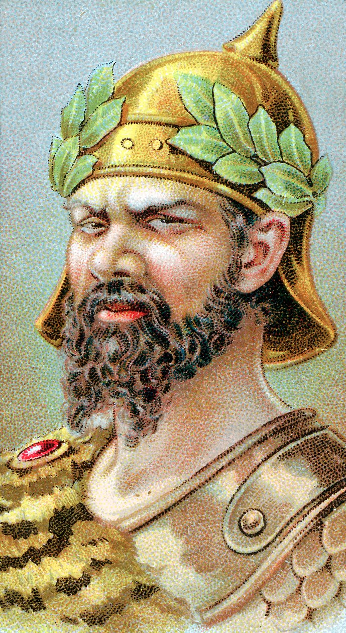 Attila c406-453 král Hunů z roku 434, 19. stol od Unbekannt