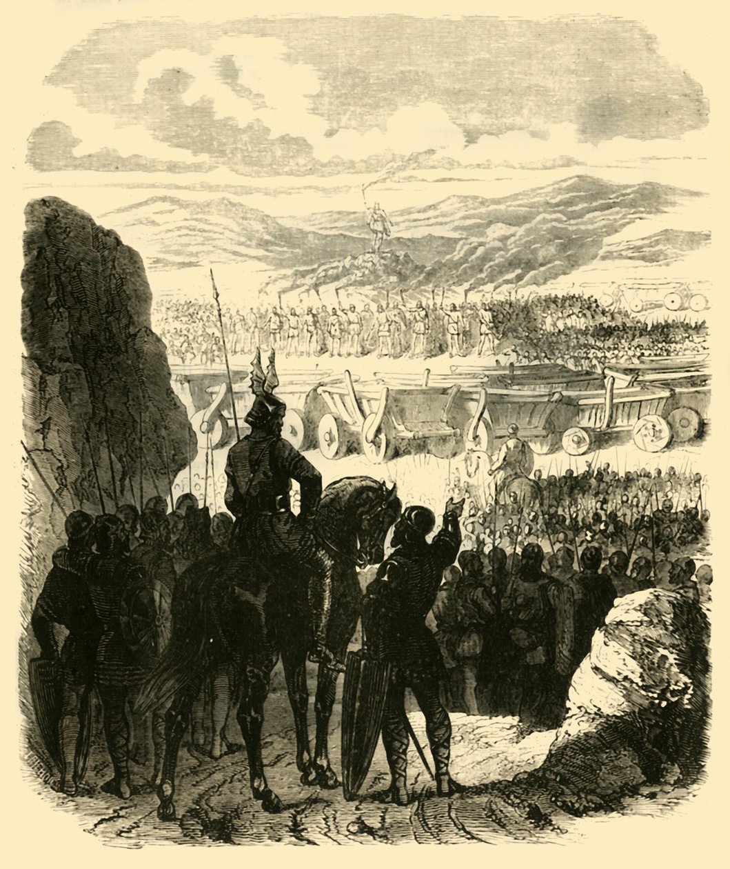 Attila na Pyre, po jeho porážce Aetiem, 453 AD, 1890. od Unbekannt