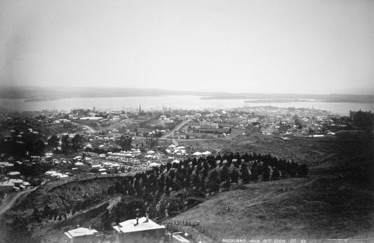 Auckland z Mt Eden, Nový Zéland, 1899 od Unbekannt