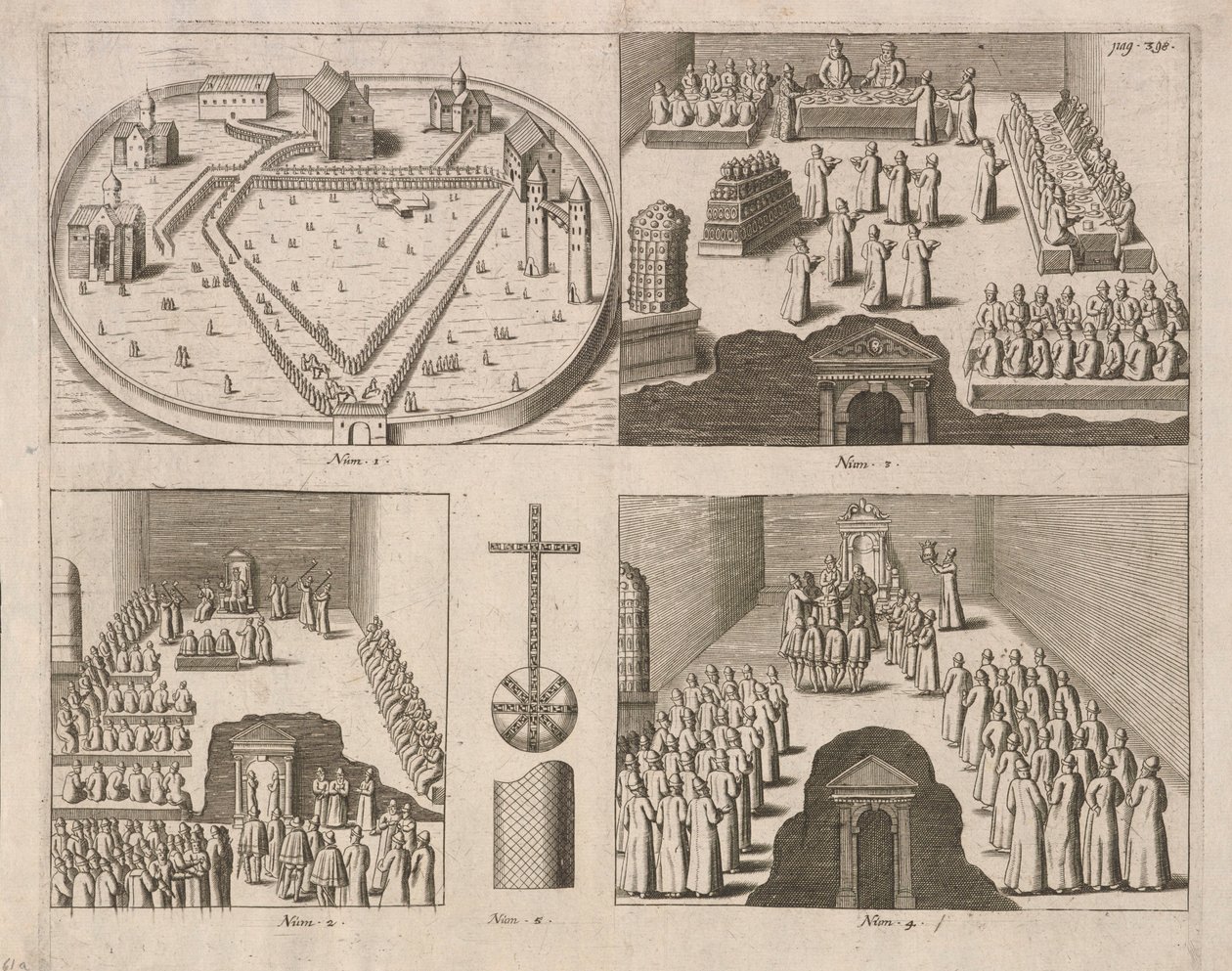 Audience u ruského cara v Moskvě. Vydal Jacob Ulfeldt, 1578. od Unbekannt
