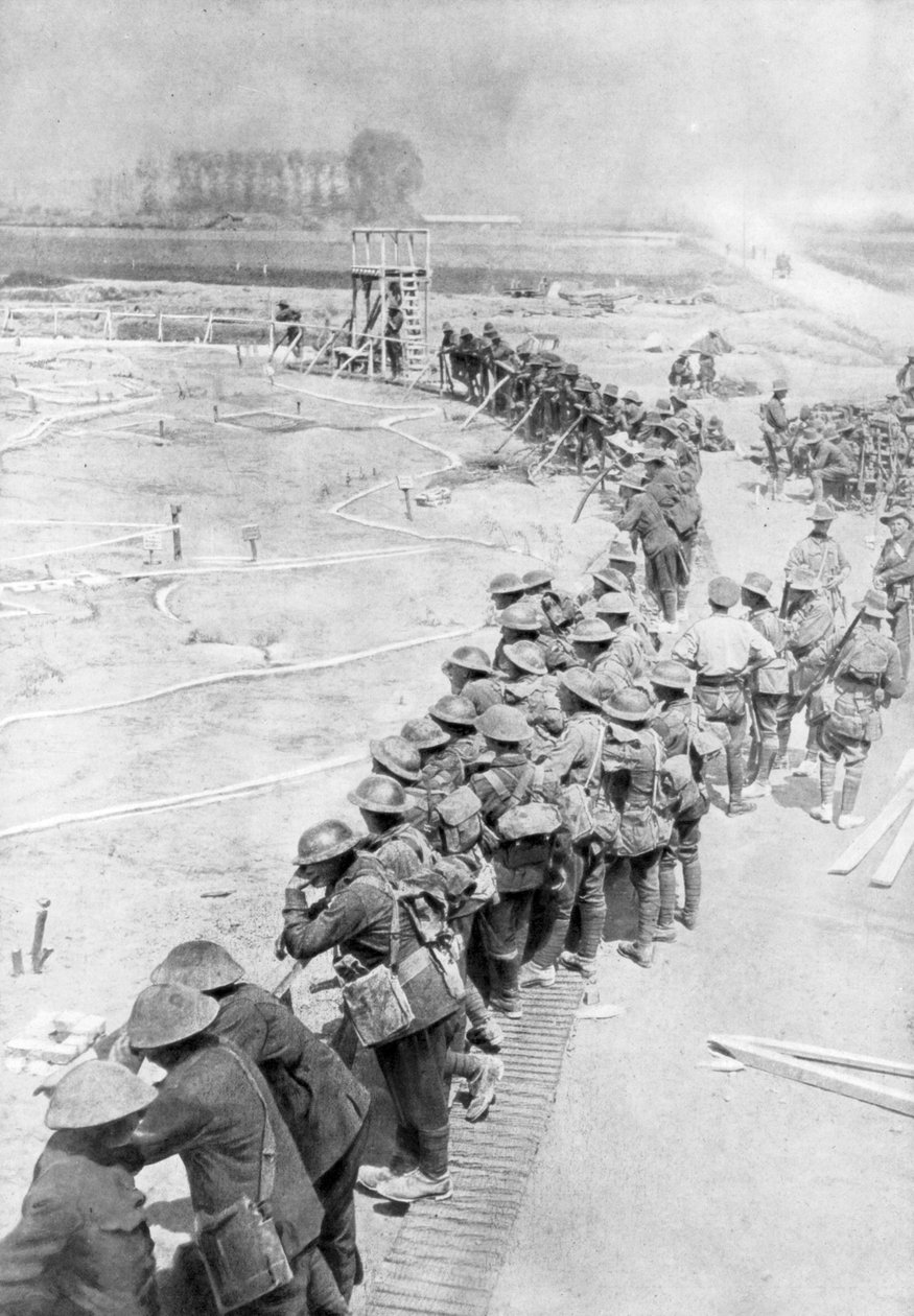 Australští vojáci den před bitvou u Messines, Belgie, 6. června 1917 od Unbekannt