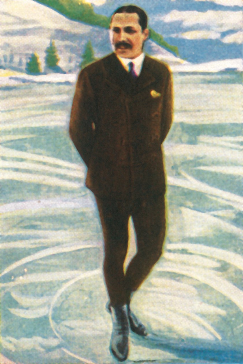 Rakouský krasobruslař Willi Böckl, 1928. od Unbekannt