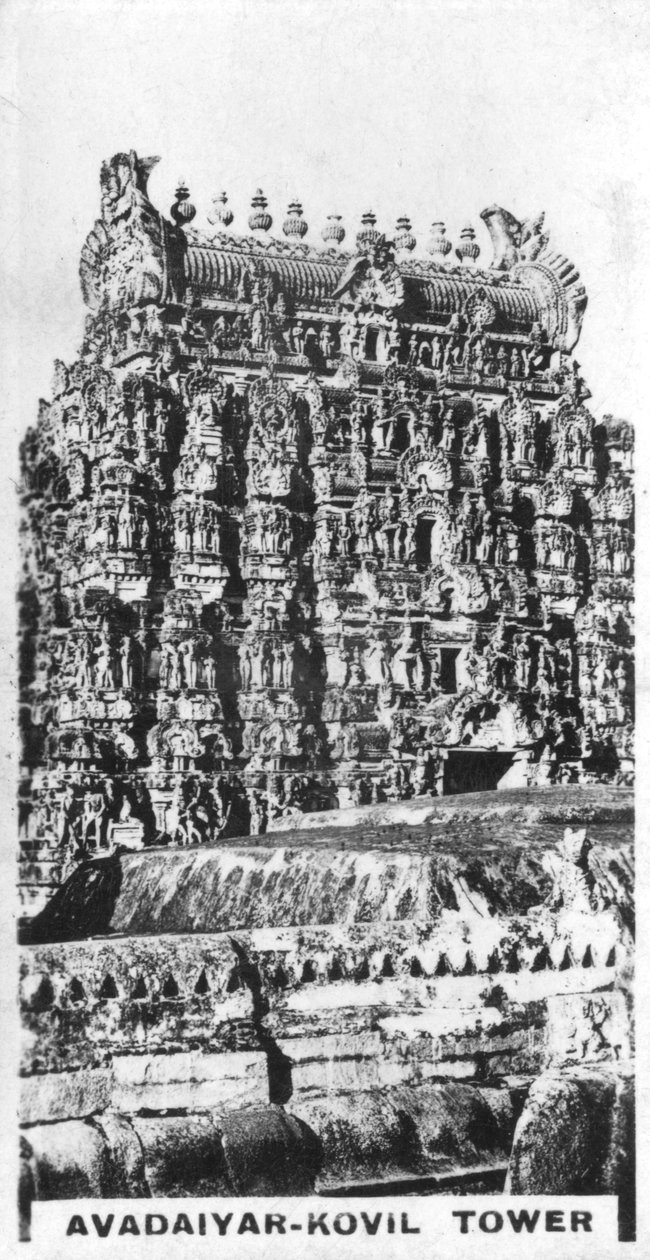 Audaiyar-Temple Tower, Avadayarkoil, Tamil Nadu, Indie, c od Unbekannt