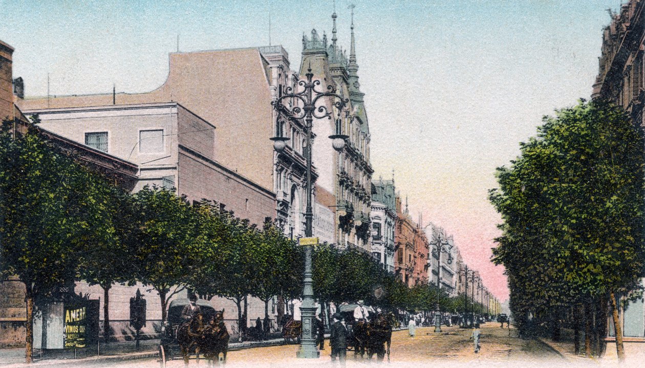 Avenida de Mayo, Buenos Aires, Argentina, počátek 20. století od Unbekannt