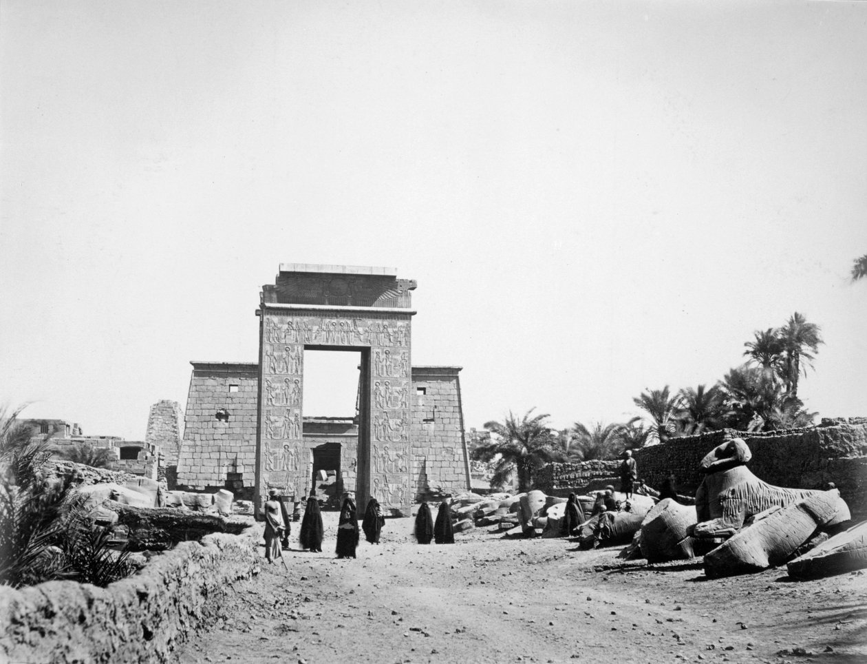 Alej sfing, Karnak, Egypt, 1878 od Unbekannt