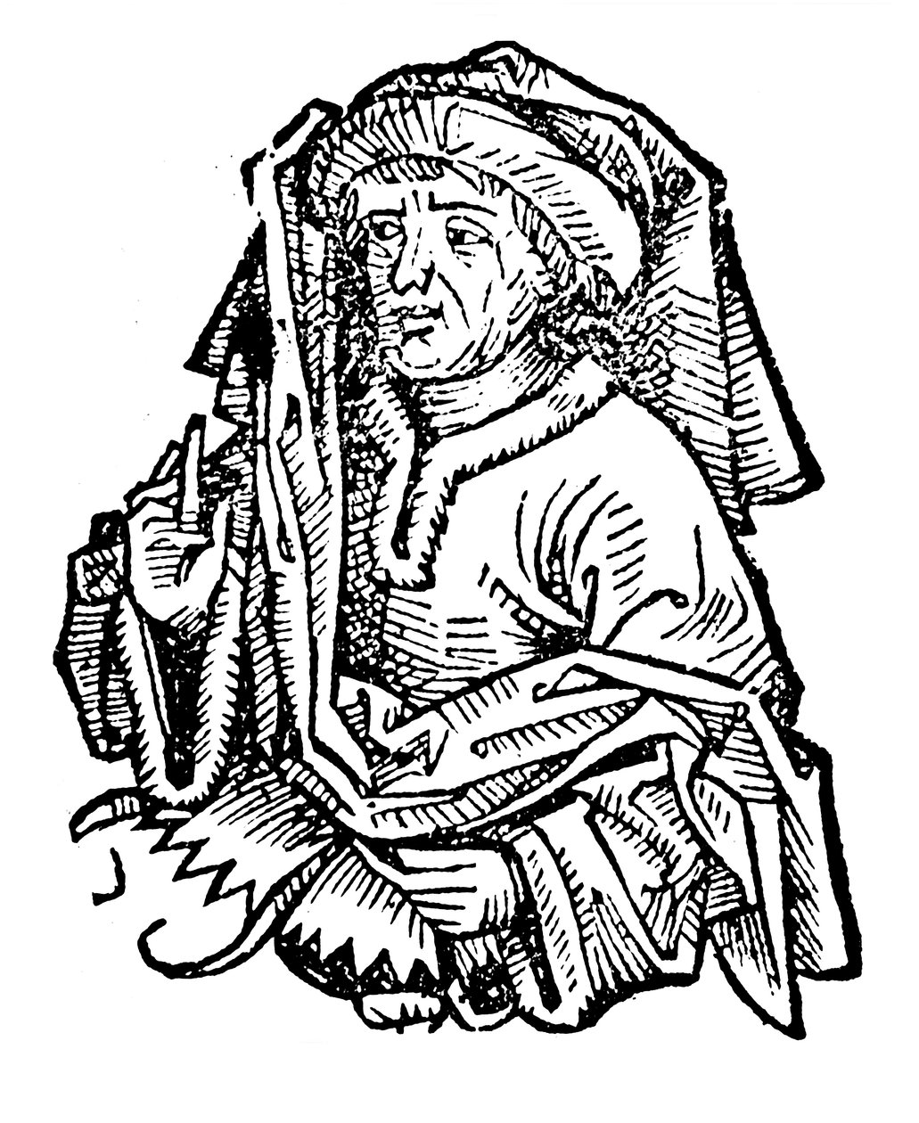 Averroes Ibn Rushd 1126-1198, významný středověký islámský filozof, 1493 od Unbekannt