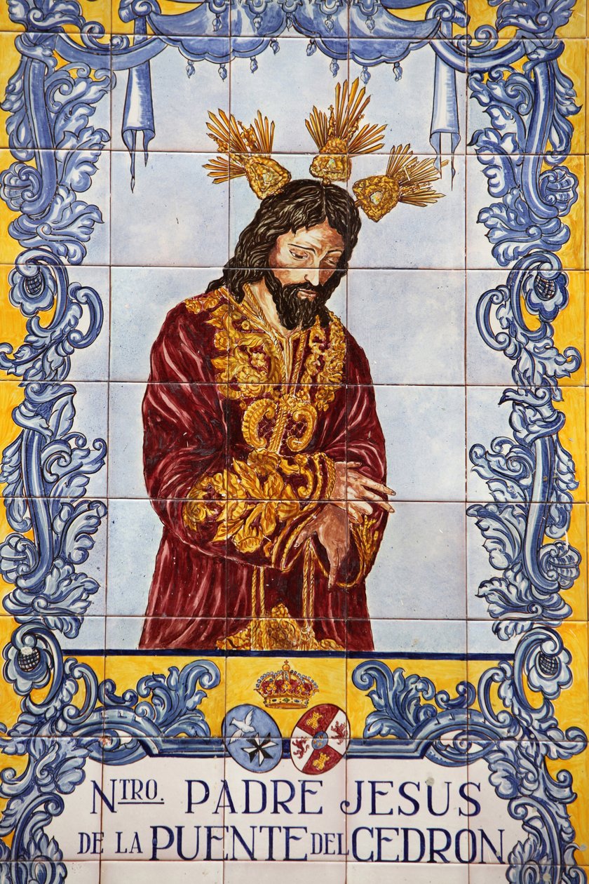 Azulejo mozaikový panel na Plaza de San Francisco Malaga Španělsko od Unbekannt
