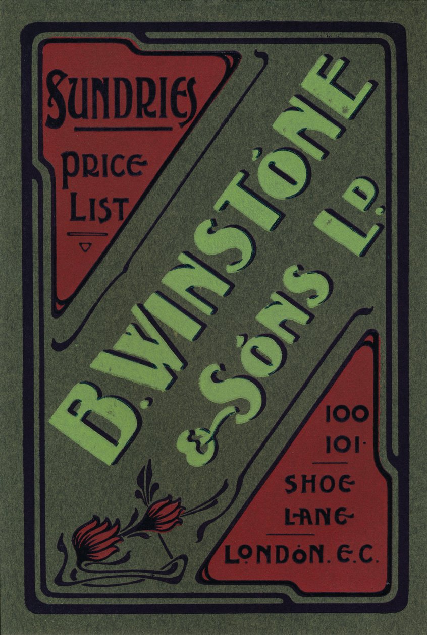 Reklama B. Winstone & Sons Ltd., 1907 od Unbekannt