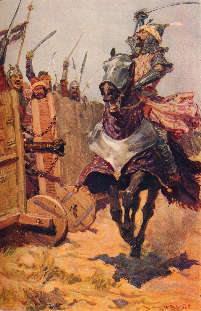 Baber fandí svým vojákům, c1526 c1912 od Unbekannt
