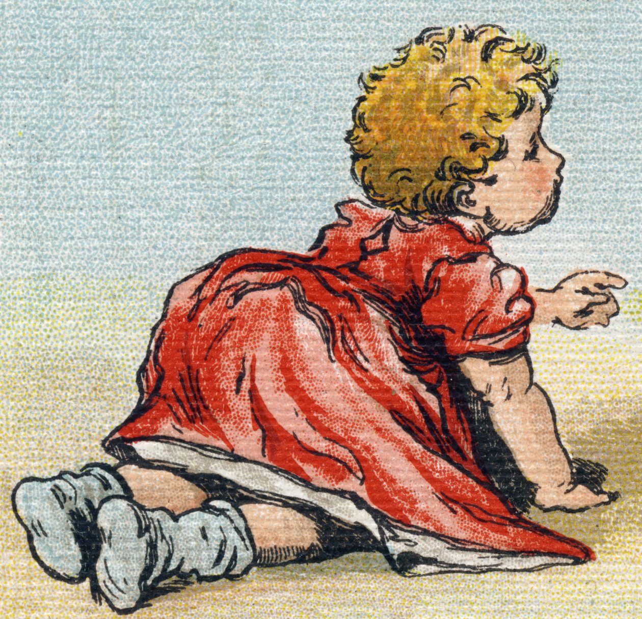 Dítě. Rytina "Alphabet de ma petite fille". Bernardin-Bechet a Fils, knihkupci-nakladatelé, Paříž, kolem roku 1895. Nerozbitné album na plátně. Bibliotheque des Bebes. 12 stran. Album obsahující metodu čtení a názornou abecedu. Rozměr: 29, od Unbekannt