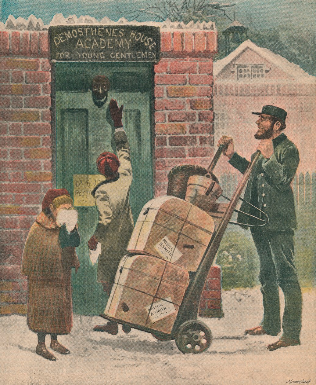 Zpátky do školy, 1895. od Unbekannt