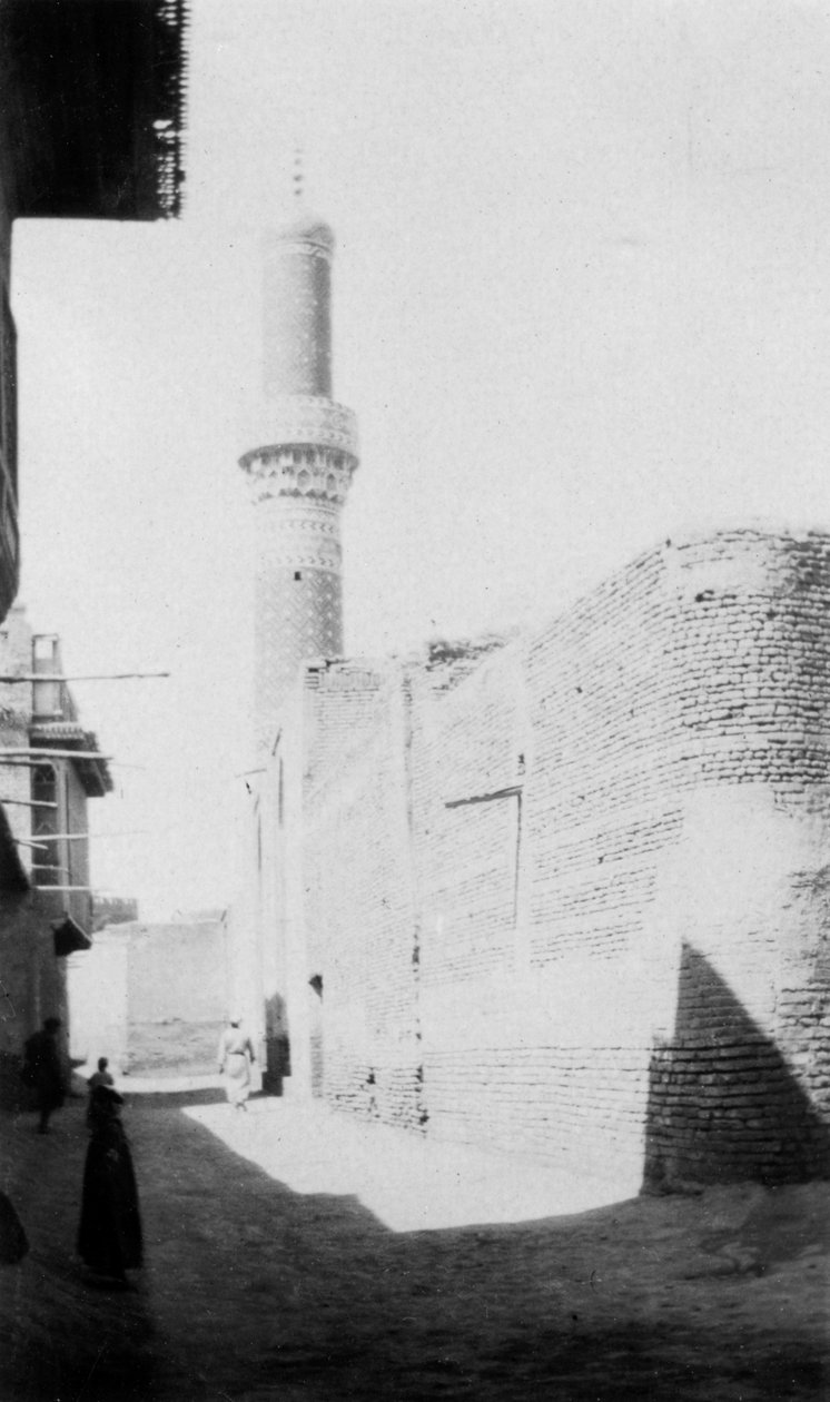 Backstreet a stará mešita, Bagdád, Irák, 1917-1919 od Unbekannt