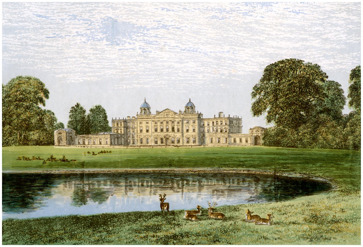 Badminton House, Gloucestershire, domov vévody z Beaufortu, c1880 od Unbekannt