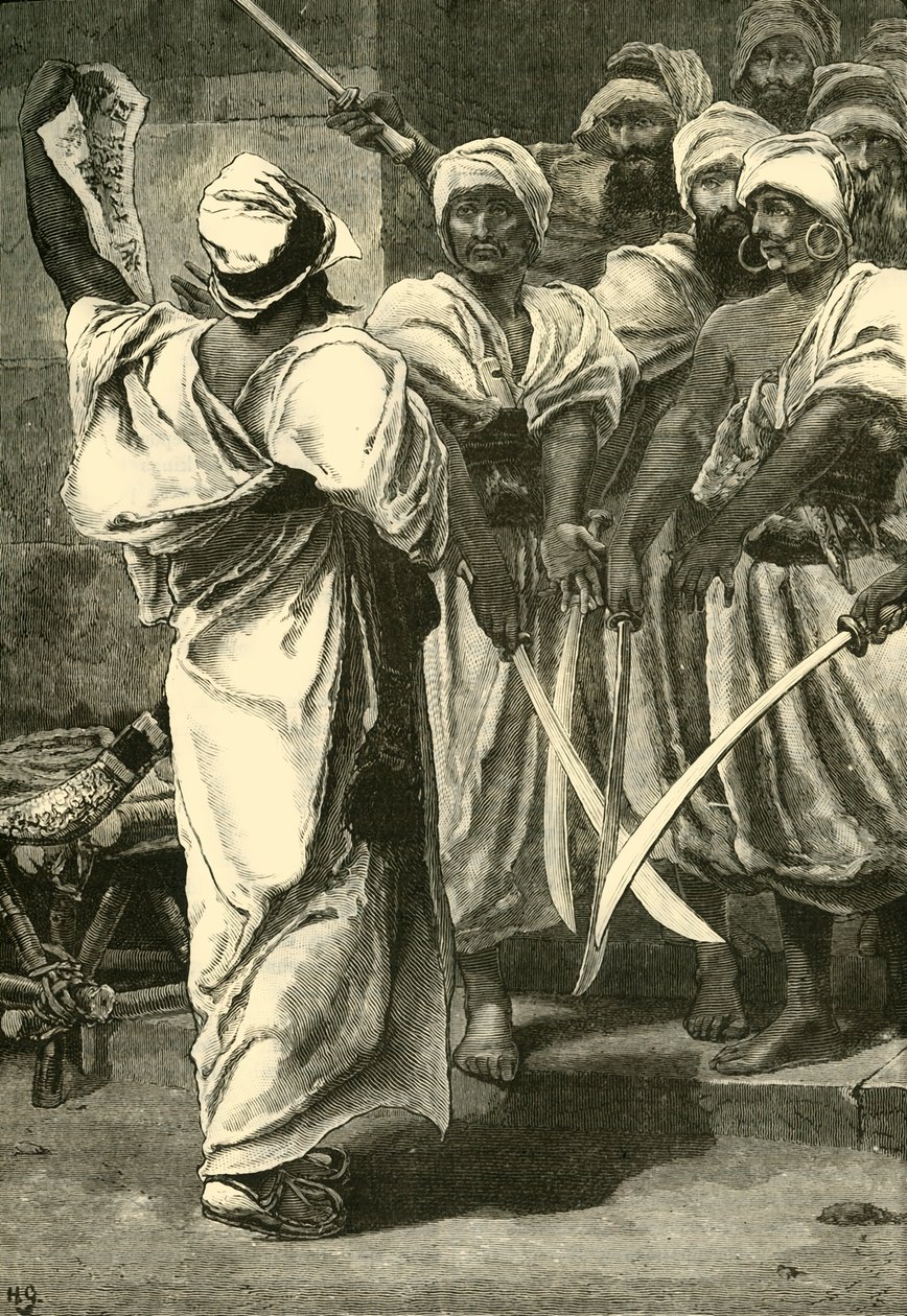 Bagaeus předává svá poselství perské gardě, 1890. od Unbekannt