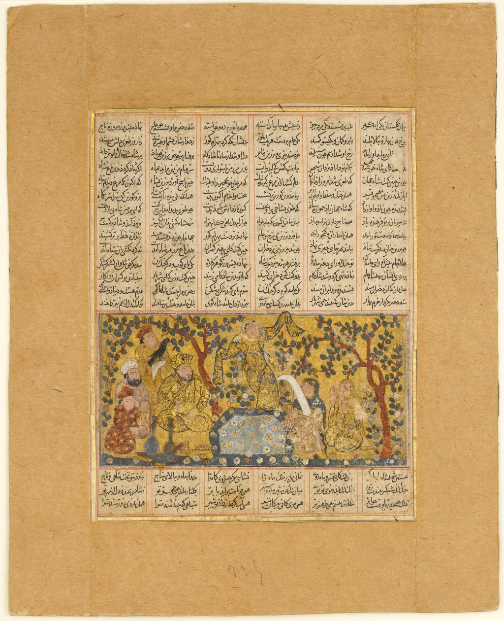 Bahram Gur zabavený dcerami Barzina, Folio ze Shahnamy..., 1300-1330. od Unbekannt