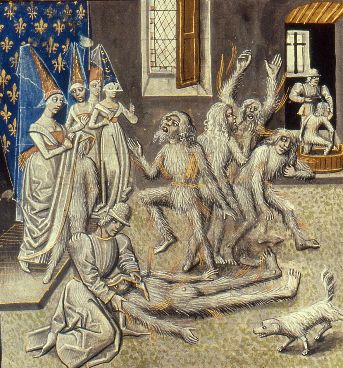 Miniatura Bal des Ardents z Grandes Chroniques de France od Jeana Froissarta, 15. století. od Unbekannt