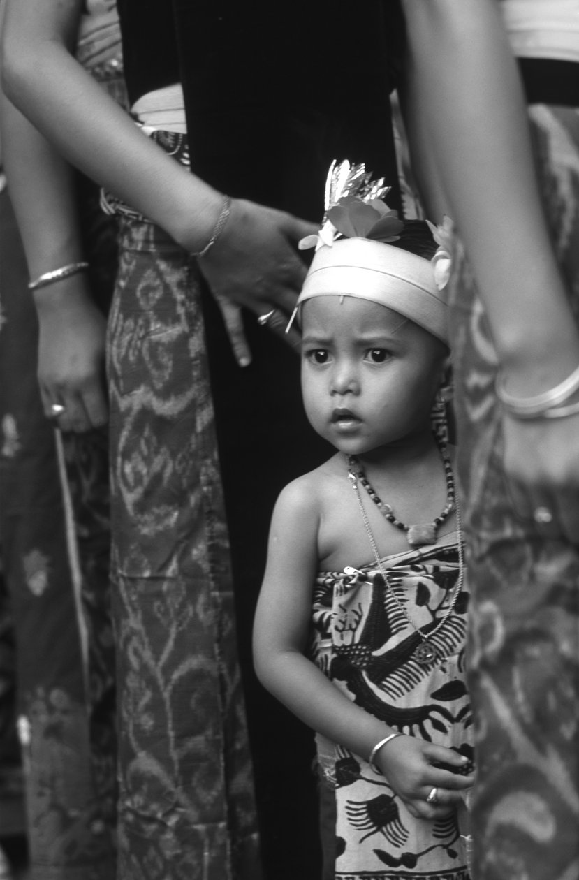 Dítě Bali Aga (černobílá fotografie) od Unbekannt